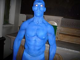 I played Dr. Manhattan for a CollegeHumor.com sketch: http://www.youtube.com/watch?v=HC41XMFMivI