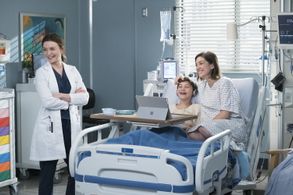 Caterina Scorsone, Steele Gagnon, and Caitlin McGee in Grey's Anatomy (2005)
