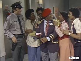 Fred Berry, Shirley Hemphill, Haywood Nelson, Danielle Spencer, and Ernest Thomas in What's Happening!! (1976)