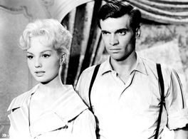 Mylène Demongeot and Alain Saury in Time Bomb (1959)