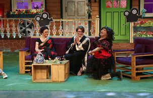 Helen, Asha Parekh, and Kiku Sharda in The Kapil Sharma Show (2016)