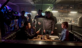 Kathryn Newton, Rob Letterman, and Justice Smith in Pokémon: Detective Pikachu (2019)