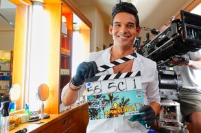 Actor, Cody Easterbrook on the set of Magnum P.I.