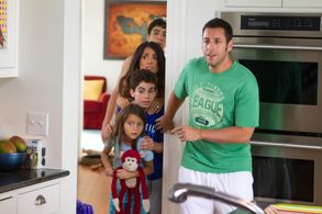 Salma Hayek, Adam Sandler, Jake Goldberg, Cameron Boyce, and Alexys Nycole Sanchez in Grown Ups 2 (2013)
