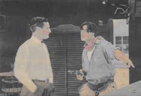 James Gordon and Tom Mix in Trailin' (1921)