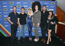 Anthony C. Ferrante, Tara Reid, Ian Ziering, Jonathan Bennett, Cassandra Scerbo, and Alaska Thunderfuck at an event for 