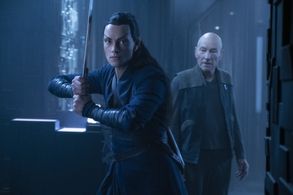 Patrick Stewart and Evan Evagora in Star Trek: Picard (2020)