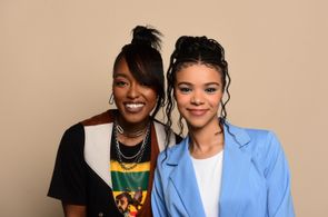 India Amarteifio and Arsema Thomas at an event for Queen Charlotte: A Bridgerton Story (2023)