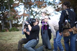 Watching DP Spencer Weaver grab a field shot