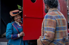 Lisa Davina Phillip (Ms.Johnston) & Forest Whitaker (Jeronicus Jangle) in Jingle Jangle: A Christmas Journey
