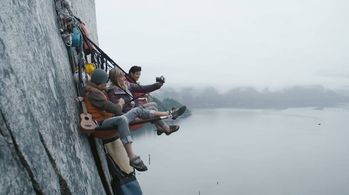 Very high up behind the scenes on some commercial work. Sometimes I want to come down... except when down is really, rea