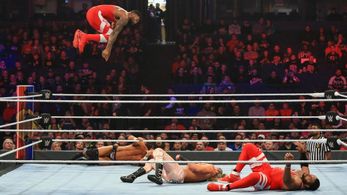 Nic Nemeth, Gary Gordon, and Kenneth Crawford in WWE Survivor Series (2019)