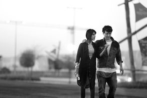 Sajid Nadiadwala with his wife Warda Nadiadwala during shoot of Dishoom