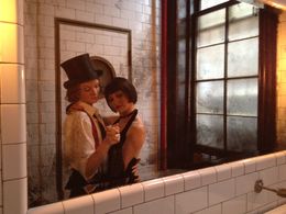 with Wrenn Schmidt on the set of Mary & Louise