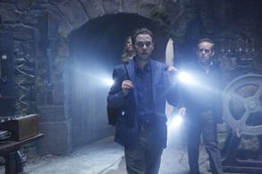 Peter MacNicol, Iain De Caestecker, and Adrianne Palicki in Agents of S.H.I.E.L.D. (2013)