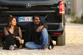 Vijay Sethupathi and Sayyeshaa Saigal in Junga (2018)