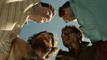 Herbert Russell, John Livingston, Ben Begley, and Ross Nathan in The Hungover Games (2014)