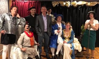 With the cast of Murder: Stage Right in Great Falls, Montana