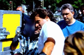 Patrick Muldoon, Claudio Castravelli on set of Second Arrival