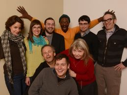 Jonny Mars, Wiley Wiggins, Chris Doubek, Anne Dodge, Tishuan Scott, and Gordon Kindlmann at an event for Computer Chess 