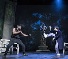 Mark Ebulué (Aloysius) Oppisite David Tennant (Don Juan) in the Westend Production Don Juan In Soho in 2017