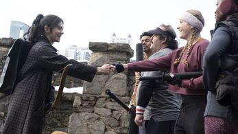 Clayton English, Hailee Steinfeld, Adelle Drahos, and Adetinpo Thomas in Hawkeye (2021)