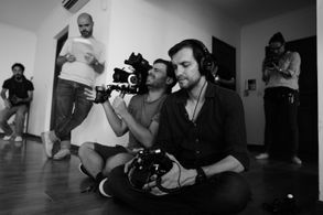 On the set of The Handover