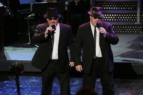 Dan Aykroyd and Jim Belushi at an event for Saturday Night Live: 40th Anniversary Special (2015)