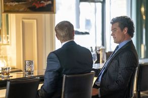 Josh Duhamel and Dane Davenport in The Thing About Pam (2022)