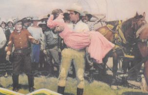 Billy Franey, Ken Maynard, and Gladys McConnell in The Glorious Trail (1928)