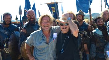 Director Alejandro Toledo and Producer Arthur Gorson on set of California Lotto Campaign