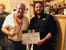 With AC Chris Young on the Cannibal Comedian set in Morongo Valley, CA, February 2020.
