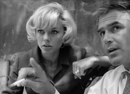 Joachim Fuchsberger and Sophie Hardy in The Mysterious Magician (1964)