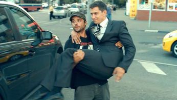 Ilya Glinnikov and Pavel Priluchnyy in Lyubov s ogranicheniyami (2017)