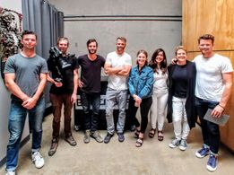 Anthony Napoli on set of European Body Arts(EBA) new Men's Grooming Product 