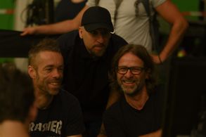 Jeff Tudor with Co-directors Ben Tesseur and Steven de Beul on the set of Coppelia