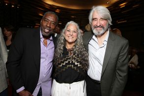 Ernie Hudson, Sam Waterston, and Marta Kauffman at an event for Grace and Frankie (2015)