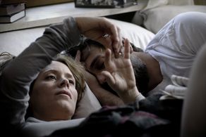 Lior Ashkenazi and Alma Zack in Footnote (2011)