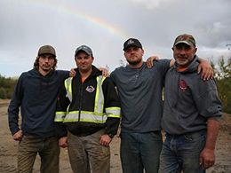 Chris Doumitt, Parker Schnabel, Mitch Blaschke, and Brennan Ruautt in Gold Rush: The Dirt (2012)