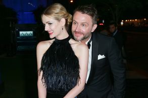 Chris Hardwick and Lydia Hearst at an event for The 69th Primetime Emmy Awards (2017)