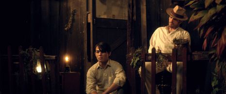 Matt Dillon and Ryan Potter in Running for Grace (2018)