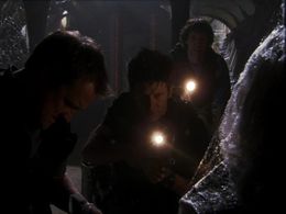 Joe Flanigan and David Hewlett in Stargate: Atlantis (2004)