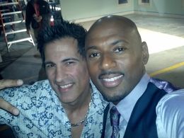On set Last Vegas w/Romany Malco