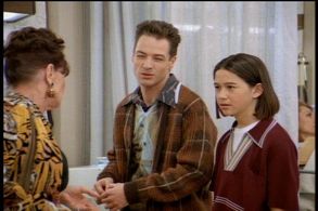 Joseph Gordon-Levitt, French Stewart, and Elmarie Wendel in 3rd Rock from the Sun (1996)