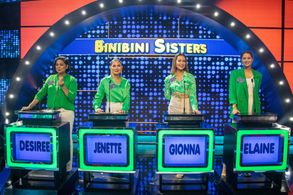 Jeanette Fernando, Gionna Cabrera, Elaine Kay Moll, and Ma. Desiree Verdadero in Family Feud Philippines (2022)