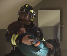 Still of Nico David and Ryan Guzman on 9-1-1