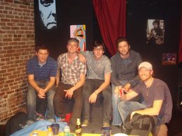 Cast photo of the original stage play Killing Diaz.