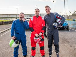 Chris Harris, Paddy McGuinness, and Andrew Flintoff in Top Gear (2002)