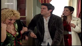 Pigmalion Dadakaridis, Foteini Tsakiri, and Maria Androutsou in Fifty-Fifty (2005)