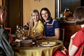 César Domboy and Lauren Lyle in Outlander (2014)